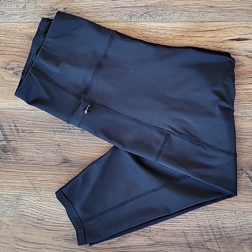 Athletic Ankle Leggings, Size XL, Jet Black